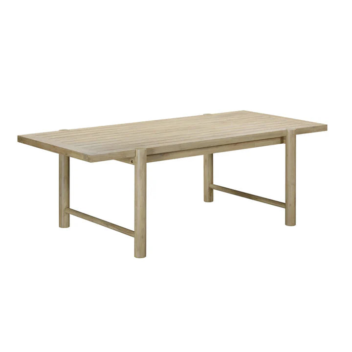 Gata Light Teak Outdoor Rectangular Dining Table Set