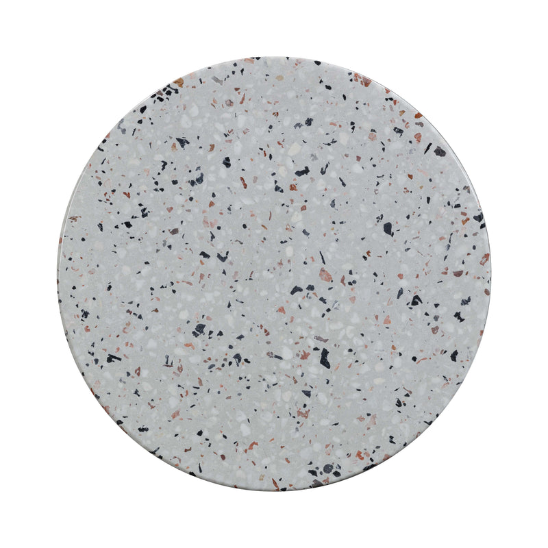 Clover Faux Terrazzo Indoor / Outdoor Round Side Table