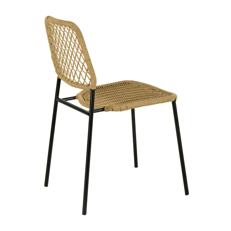 Lucy Natural Dyed Cord Outdoor Dining Chair