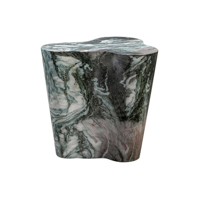 Slab Grey/Blush Faux Marble Short Side Table