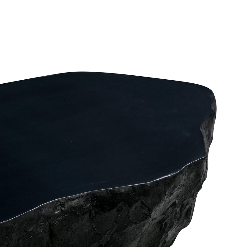 Crag Black Concrete Coffee Table