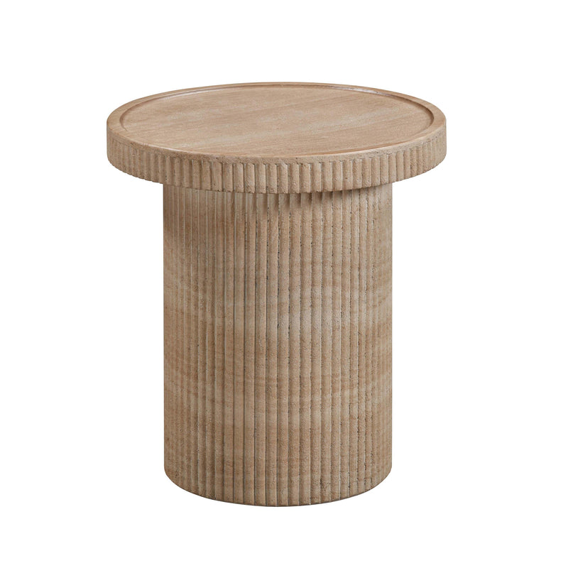 Darcy Faux Travertine Concrete Side Table