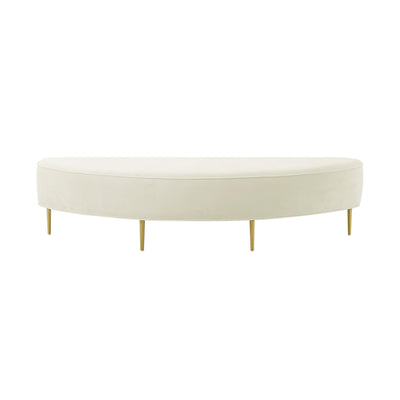 Bianca Cream Velvet King Bench