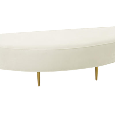 Bianca Cream Velvet King Bench