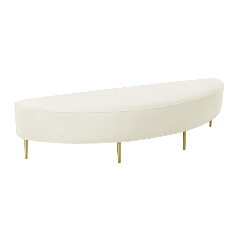 Bianca Cream Velvet Full Bench