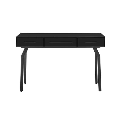 "Santana Black Glass Desk Console Table "