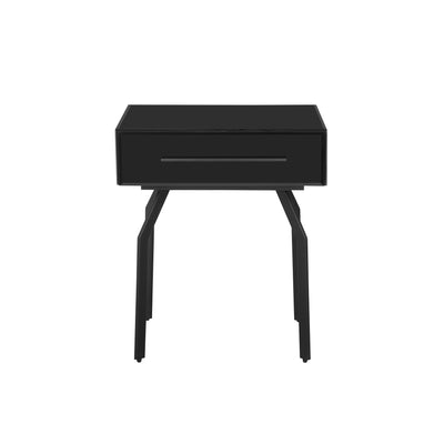 "Santana Black Glass Side Table "