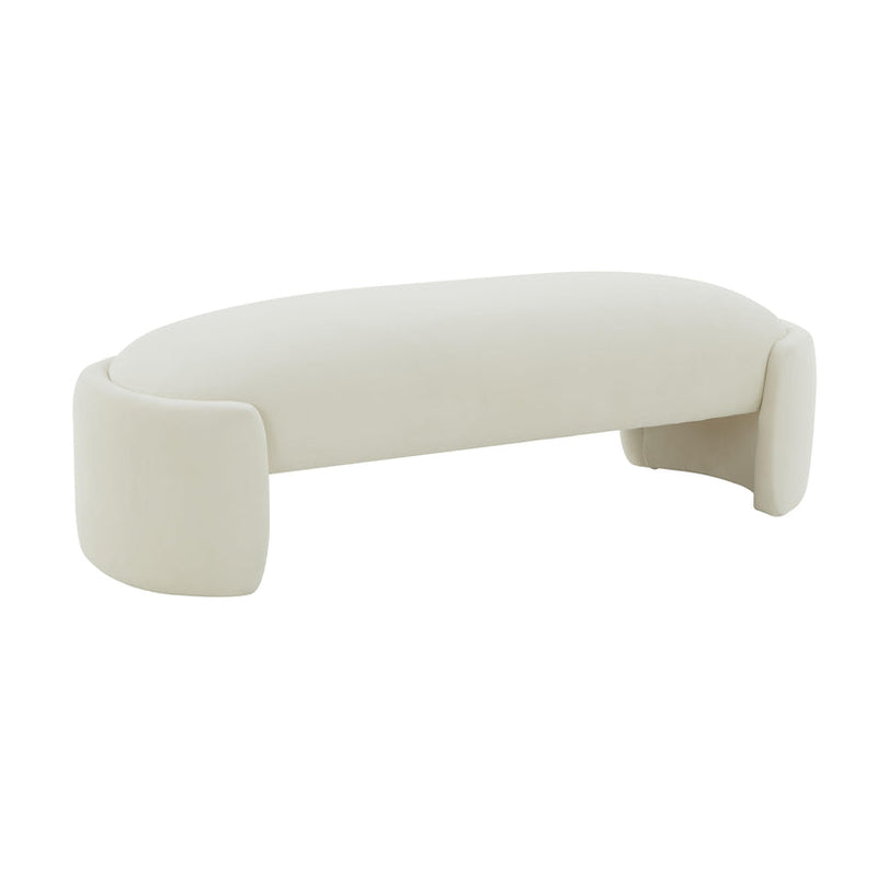 TOLEDO CREAM VELVET BENCH