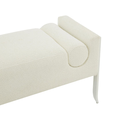 Ines Cream Boucle Bench