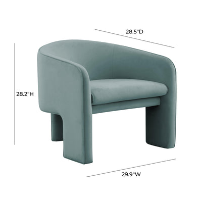 Marla Sea Blue Velvet Accent Chair