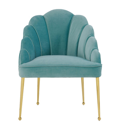 Daisy Petite Sea Blue Velvet Chair