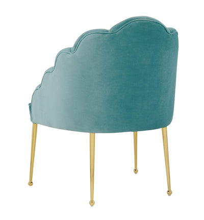 Daisy Petite Sea Blue Velvet Chair