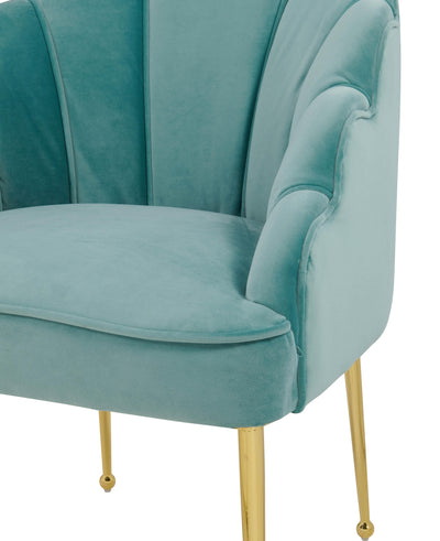 Daisy Petite Sea Blue Velvet Chair