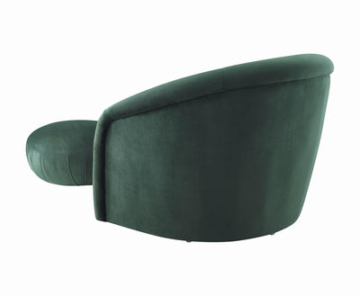 Boboli Forest Green Velvet Chair + Ottoman Set