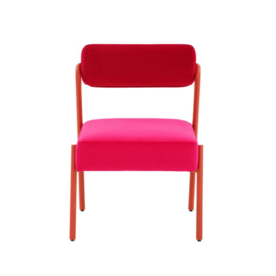 Jolene Hot Pink Velvet Accent Chair