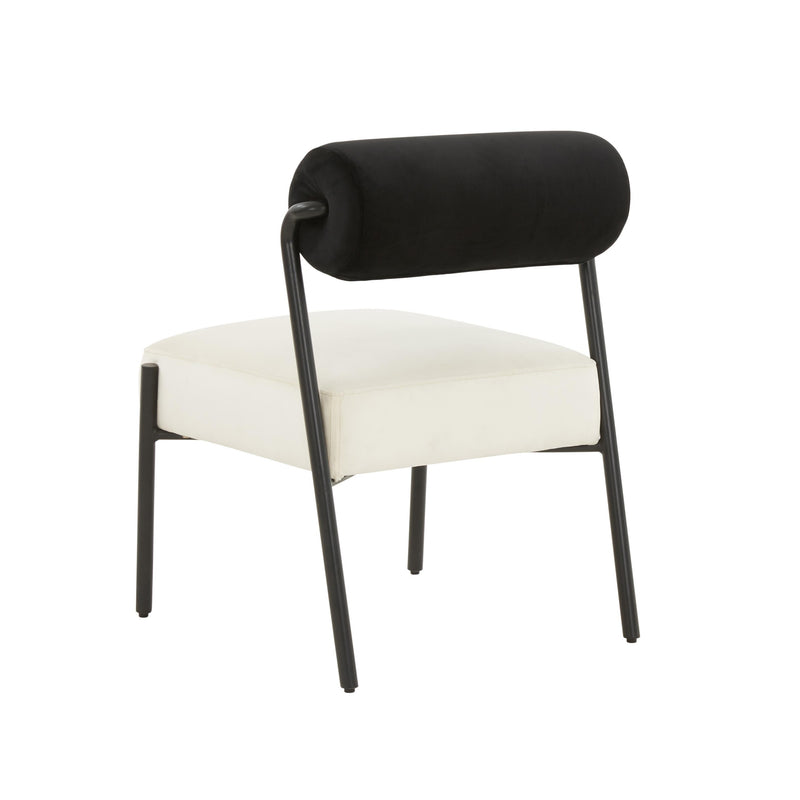 Jolene Cream Velvet Accent Chair