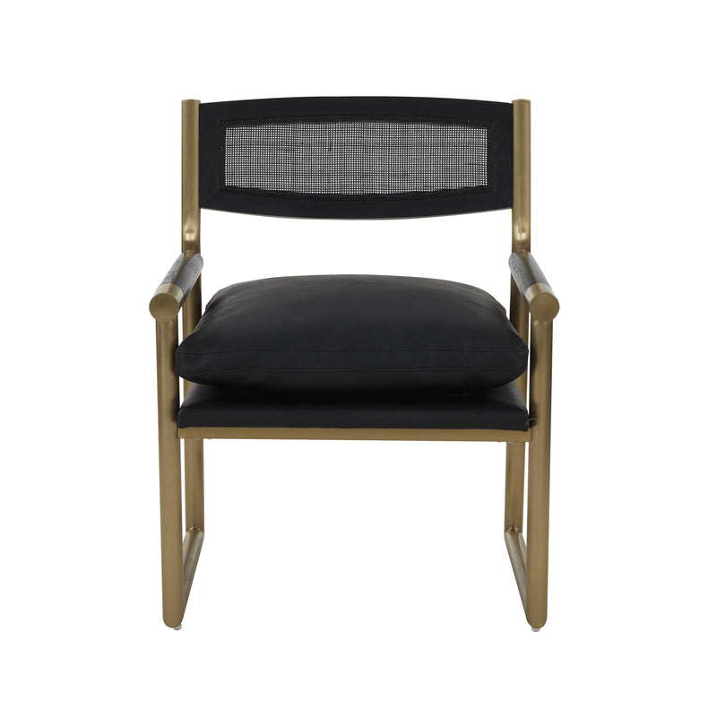 Harlow Black Vegan Leather Armchair