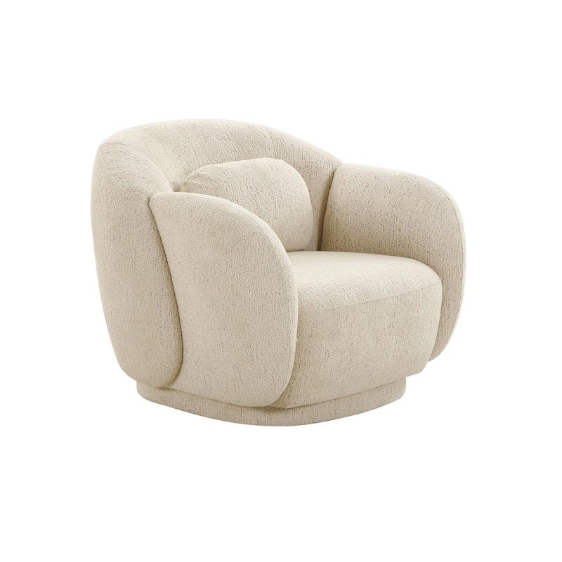 Misty Cream Boucle Accent Chair