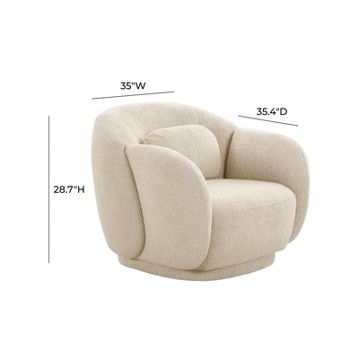 Misty Cream Boucle Accent Chair