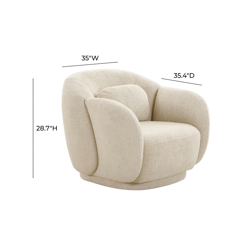 Misty Cream Boucle Accent Chair