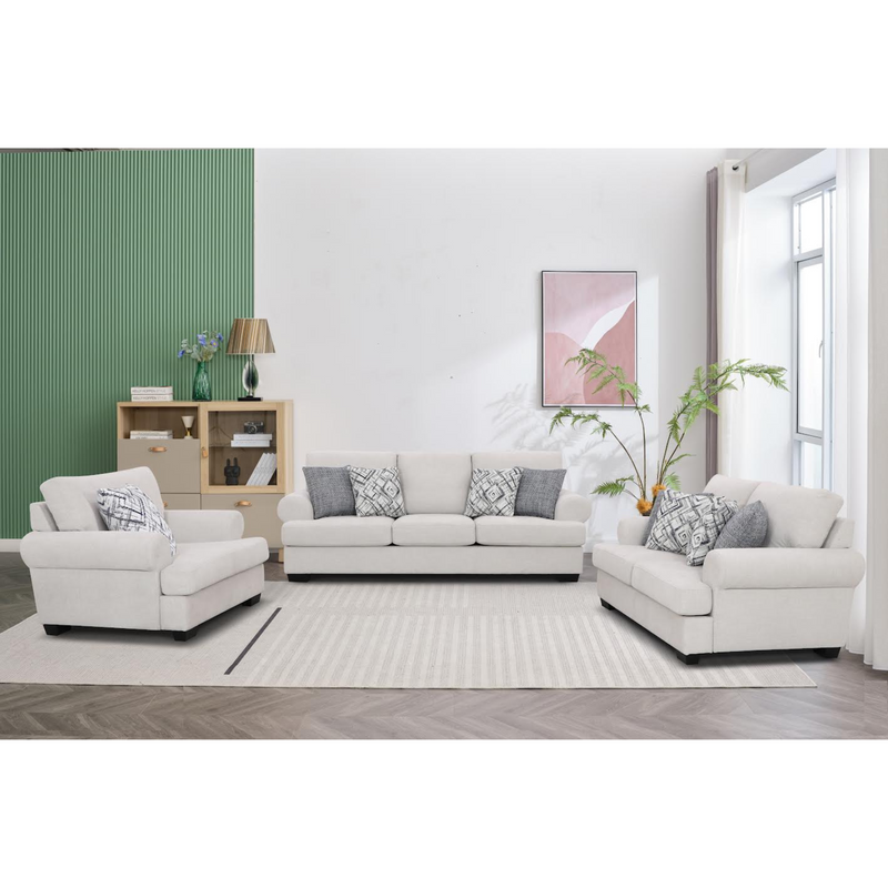 Elegant Off-White Living Room Set