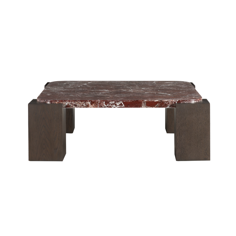 Calla Red Marble Coffee Table