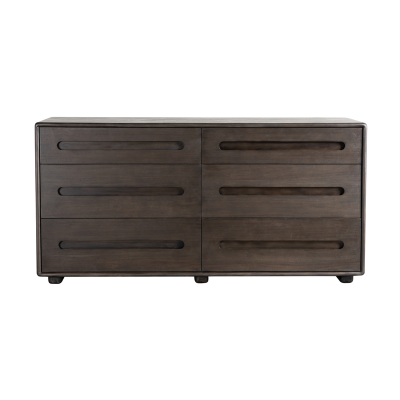 Cora Dark 6-Drawer Dresser