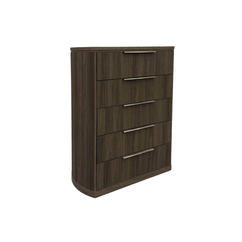 Sylvie 5-Drawer Chest in Dark Brown