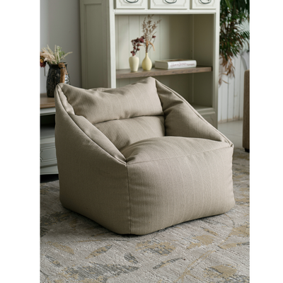 Roots For Fun Beige Bean Bag