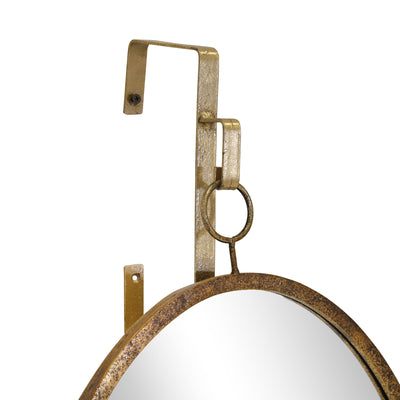 Metal & Glass Wall Mirror, Gold