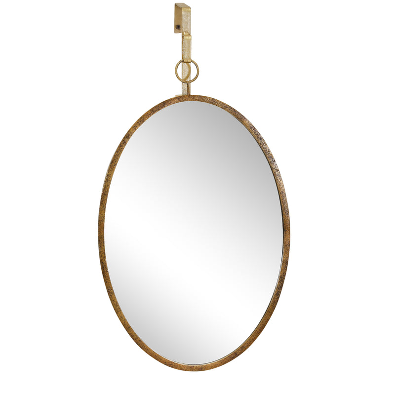 Metal & Glass Wall Mirror, Gold