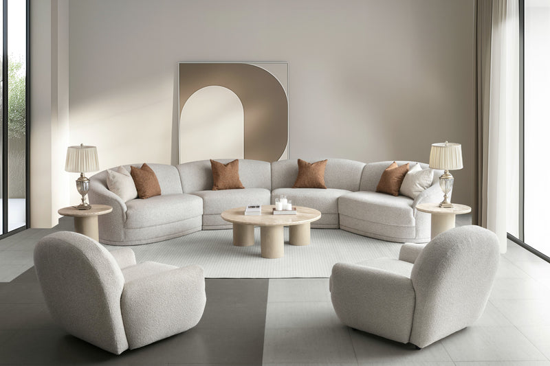 Blissful Seating Beige Sectional