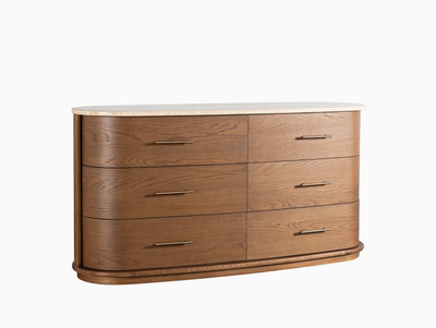 Warner Light Brown 6-Drawer Dresser