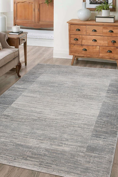 Modern square gray Rug