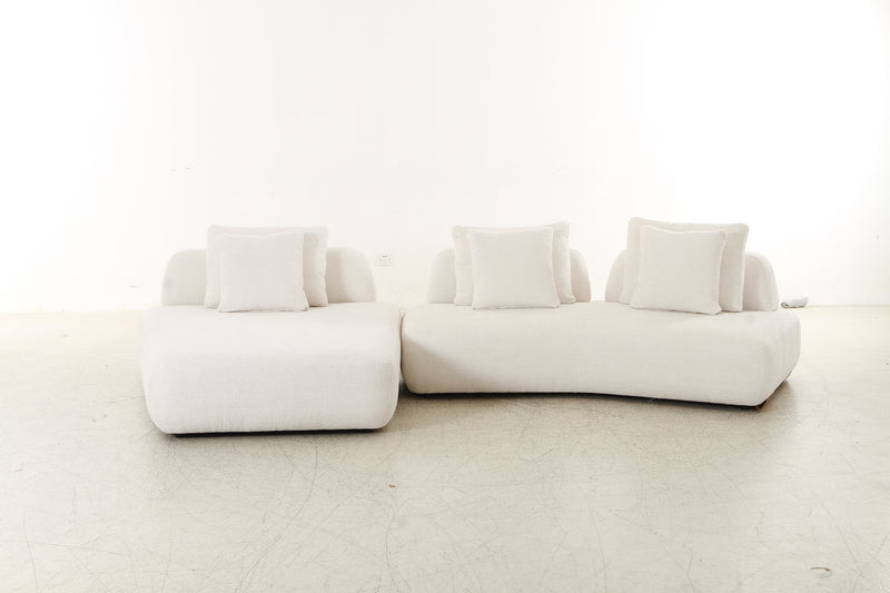 Lyssa Off-White Sectional -Lounger