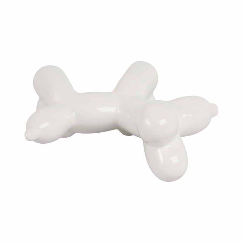 7"L BALLOON DOG ANIMAL, WHITE