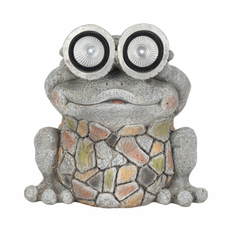 12" Frog With Solar Goggles, Multi