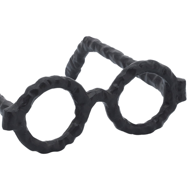 ALUMINUM GLASSES SCULPTURE, BLACK