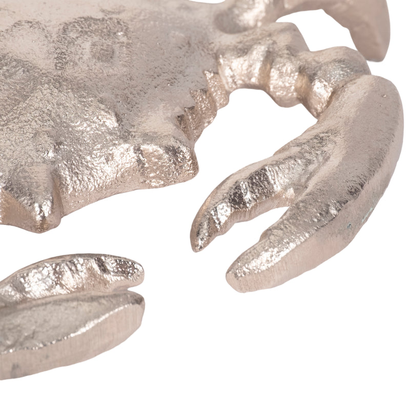 Metal, 7" Crab Deco Silver