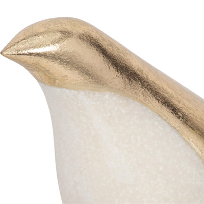 S/2 Vara Bird Statuary, Wht/gold