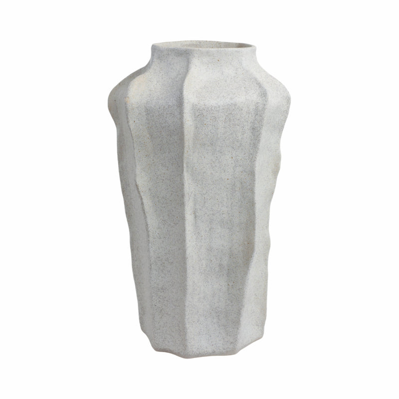 20"DELRIO LARGE PORCELAIN VASE, GRAY