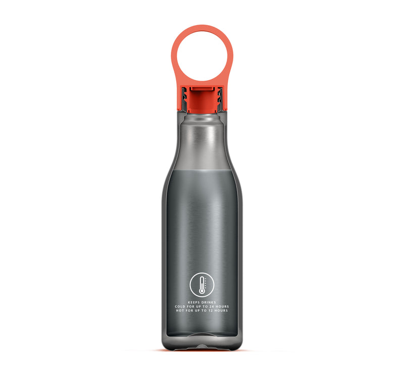 Joseph Joseph Loop™ 500ml Stainless-steel Vacuum Insulated Water Bottle Rose