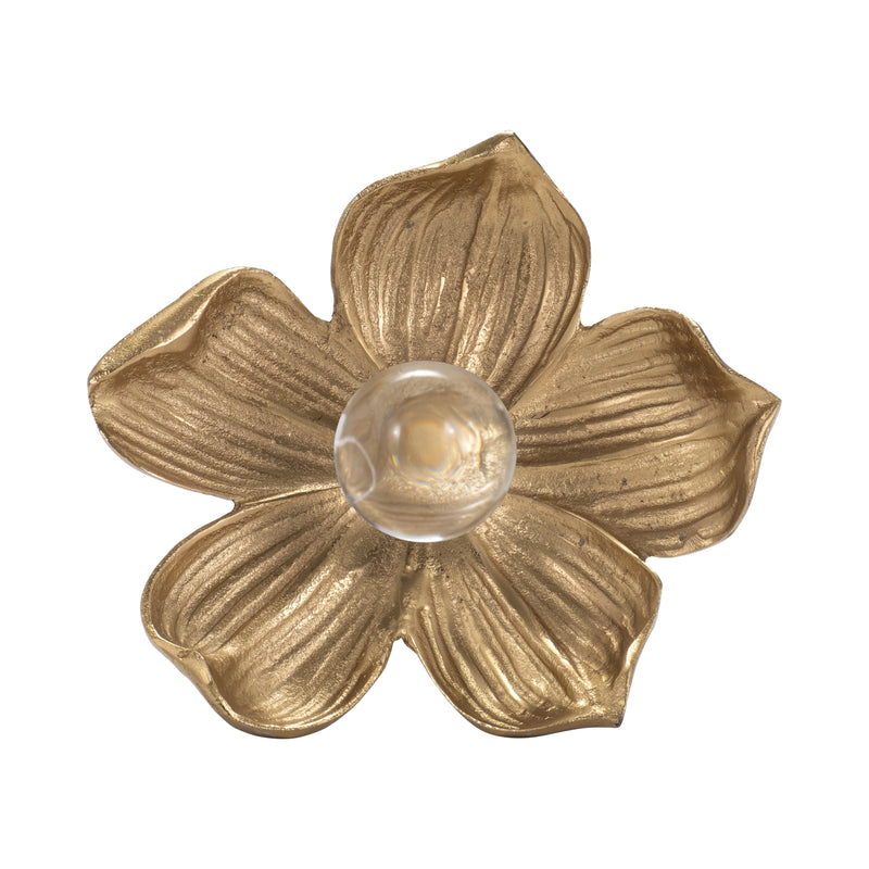 7" Rommie Gold Flower