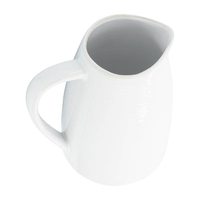 CER, 8"H PITCHER, WHITE