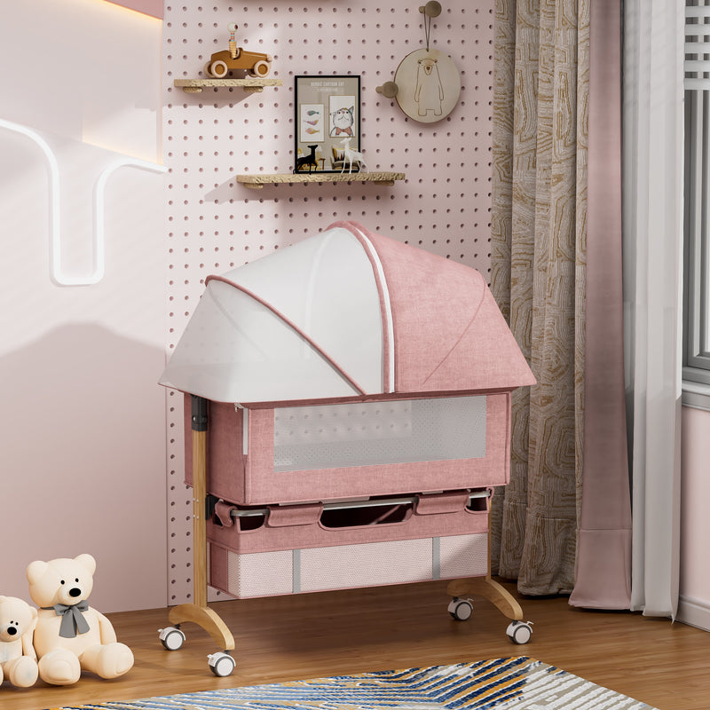 Dreeba Linen Fabric Baby Crib Wbb-602