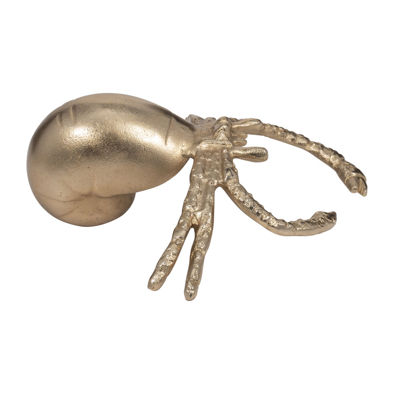 Metal, 10" Sand Crab, Champagne