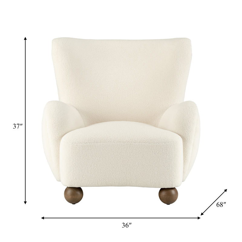 WINGBACK OCCASIONAL CHAIR, BEIGE