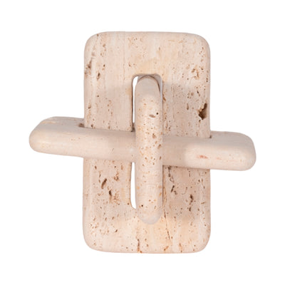 7" Travertine Squared Knot, Tan