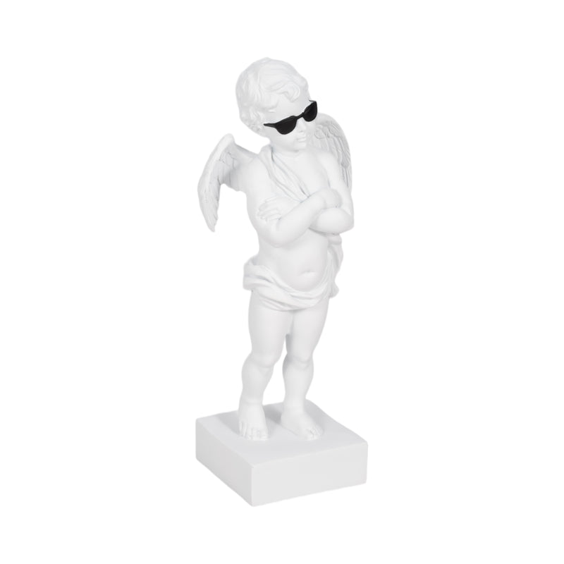 11" Angel With Sunglasses, White