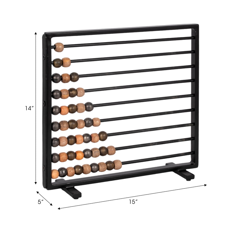 15" Decorative Abacus, Black Multi